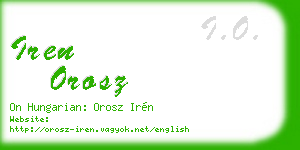 iren orosz business card